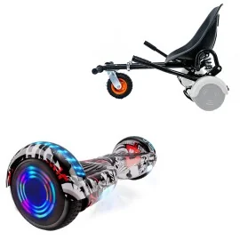 Hoverboard 6.5 Pouces et Hoverkart avec Amortisseurs, Regular Last Dead Junior, Standard Autonomie et Hoverkart Noir avec Amortisseurs, Smart Balance