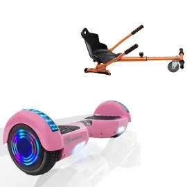 Hoverboard 6.5 Pouces et Standard Hoverkart Kit, Regular Pink Junior, Standard Autonomie et Hoverkart Orange Standard, Smart Balance