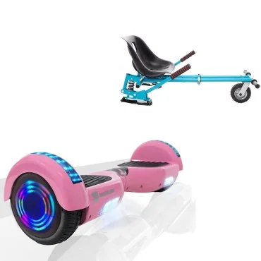 6.5 Zoll Hoverboard mit Stoßdämpfern Sitz, Regular Pink Junior, Standard Reichweite und Blau Stoßdämpfern Hoverboard Sitz, Smart Balance