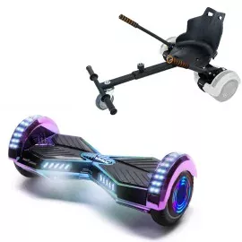 6.5 inch Hoverboard with Standard Hoverkart, Transformers Dakota Junior, Standard Range and Black Ergonomic Seat, Smart Balance