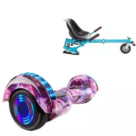 6.5 inch Hoverboard met Schokdempers Hoverkart, Transformers Galaxy Pink Junior, Standard Afstand en Blauw Hoverkart met Schokdempers, Smart Balance