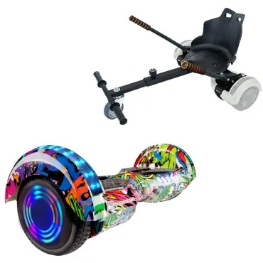 6.5 inch Hoverboard met Standaard Hoverkart, Transformers Multicolor Junior, Standard Afstand en Zwarte Hoverkart, Smart Balance