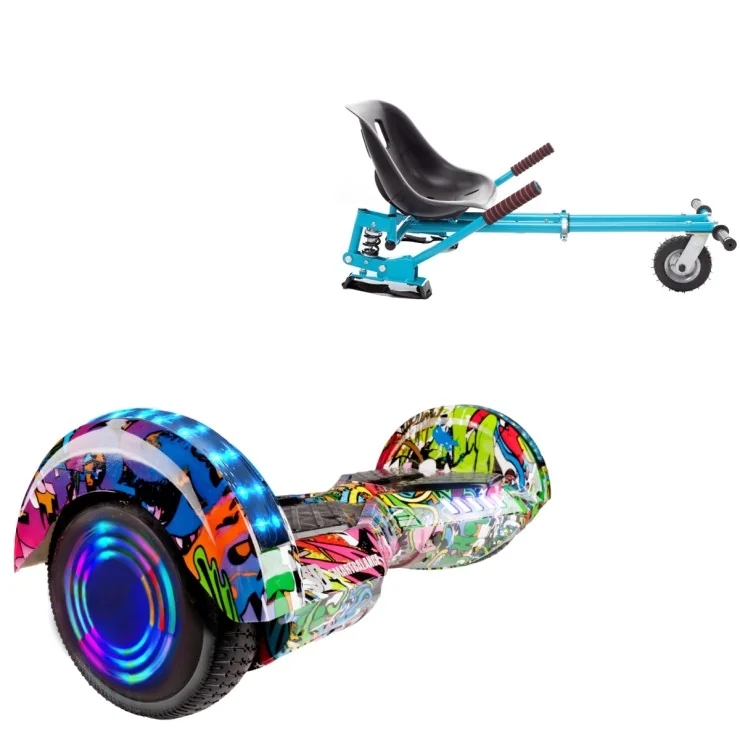 6.5 inch Hoverboard met Schokdempers Hoverkart, Transformers Multicolor Junior, Standard Afstand en Blauw Hoverkart met Schokdempers, Smart Balance