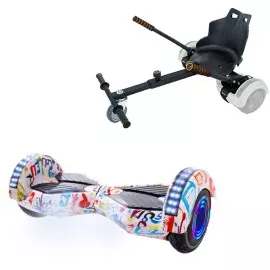 6.5 inch Hoverboard met Standaard Hoverkart, Transformers Splash Junior, Standard Afstand en Zwarte Hoverkart, Smart Balance