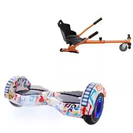 Pakke Hoverboard Standard Go Kart, 6.5 tommer, Transformers Splash Junior, Standard Rækkevidde, og Orange Hoverkart, Smart Balance Segboard