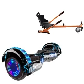 6.5 inch Hoverboard met Standaard Hoverkart, Transformers Thunderstorm Blue Junior, Standard Afstand en Oranje Hoverkart, Smart Balance