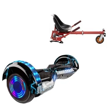 6.5 Zoll Hoverboard mit Stoßdämpfern Sitz, Transformers Thunderstorm Blue Junior, Standard Reichweite und Rot Stoßdämpfern Hoverboard Sitz, Smart Balance