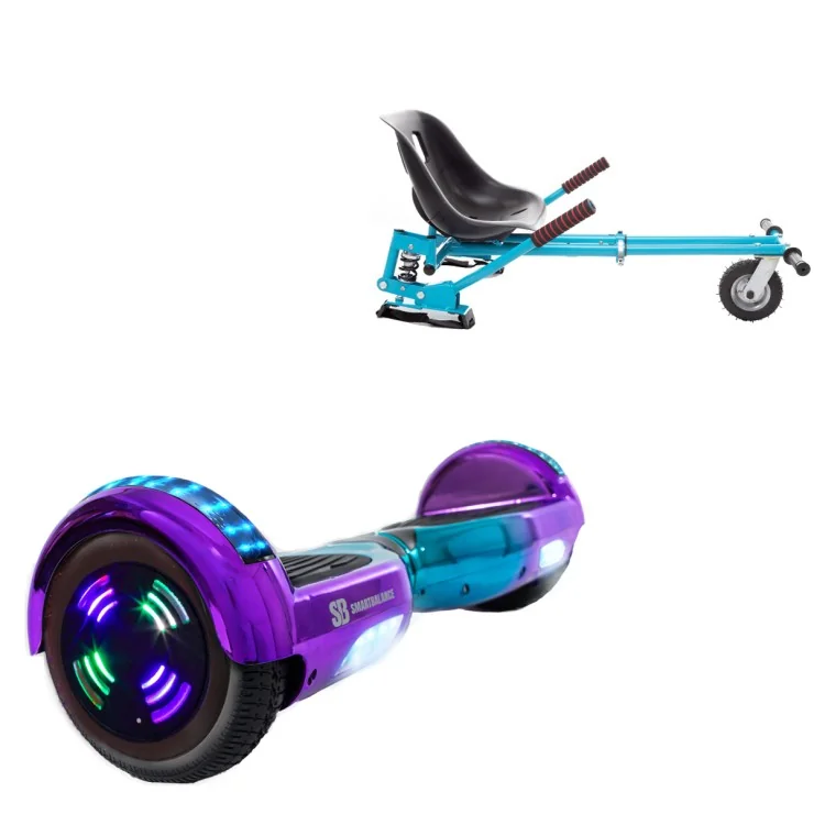 6.5 inch Hoverboard met Schokdempers Hoverkart, Regular Dakota Junior, Standard Afstand en Blauw Hoverkart met Schokdempers, Smart Balance