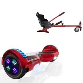 6.5 inch Hoverboard met Standaard Hoverkart, Regular ElectroRed Junior, Standard Afstand en Rood Hoverkart, Smart Balance