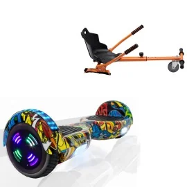 6.5 inch Hoverboard met Standaard Hoverkart, Regular HipHop Junior, Standard Afstand en Oranje Hoverkart, Smart Balance