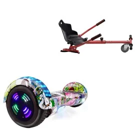 Hoverboard 6.5 Pouces et Standard Hoverkart Kit, Regular Multicolor Junior, Standard Autonomie et Hoverkart Rouge Standard, Smart Balance