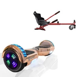 6.5 inch Hoverboard with Standard Hoverkart, Regular Iron Junior, Standard Range and Red Ergonomic Seat, Smart Balance