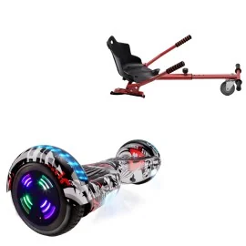 6.5 inch Hoverboard with Standard Hoverkart, Regular Last Dead Junior, Standard Range and Red Ergonomic Seat, Smart Balance