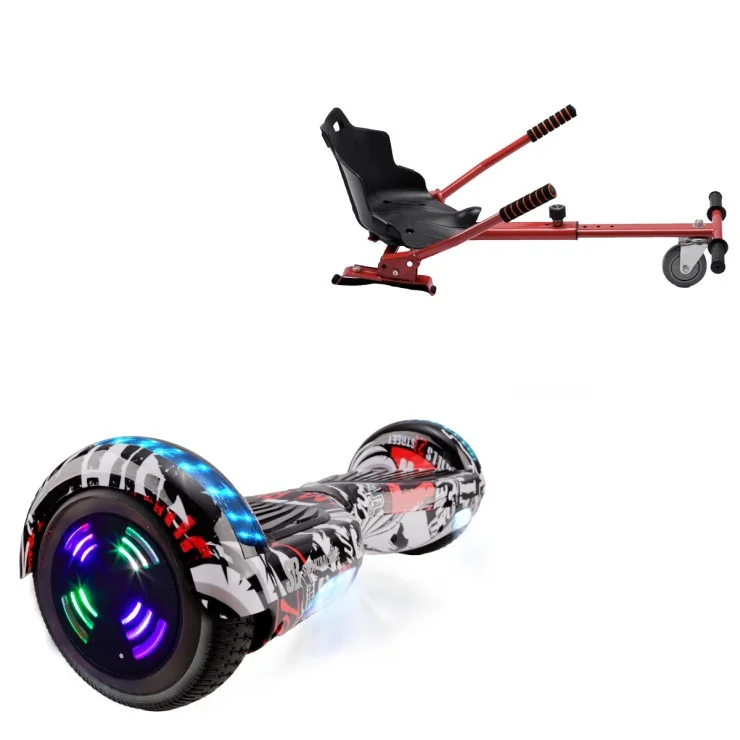 Hoverboard 6.5 Pouces et Standard Hoverkart Kit, Regular Last Dead Junior, Standard Autonomie et Hoverkart Rouge Standard, Smart Balance