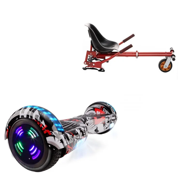 6.5 inch Hoverboard met Schokdempers Hoverkart, Regular Last Dead Junior, Standard Afstand en Rood Hoverkart met Schokdempers, Smart Balance