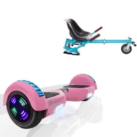 6.5 Zoll Hoverboard mit Stoßdämpfern Sitz, Regular Pink Junior, Standard Reichweite und Blau Stoßdämpfern Hoverboard Sitz, Smart Balance