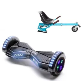 6.5 inch Hoverboard met Schokdempers Hoverkart, Transformers Carbon Junior, Standard Afstand en Blauw Hoverkart met Schokdempers, Smart Balance