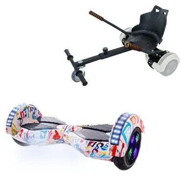 6.5 inch Hoverboard met Standaard Hoverkart, Transformers Splash Junior, Standard Afstand en Zwarte Hoverkart, Smart Balance