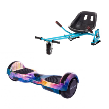 Paket Hoverboard Go-Kart, Smart Balance Regular Galaxy Orange Handle, 6.5 Tum, Dual Motors 36V, 700Wat, Bluetooth-hogtalare, LE