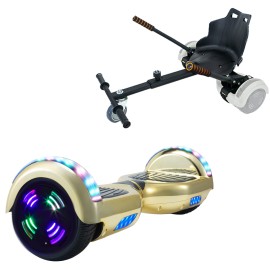 6.5 inch Hoverboard met Standaard Hoverkart, Regular ElectroGold Junior, Standard Afstand en Zwarte Hoverkart, Smart Balance