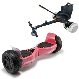 Paket Hoverboard Standard Go Kart 8.5 tums, Hummer Red, Standard Räckvidd och Svart Hoverkart, Smart Balance