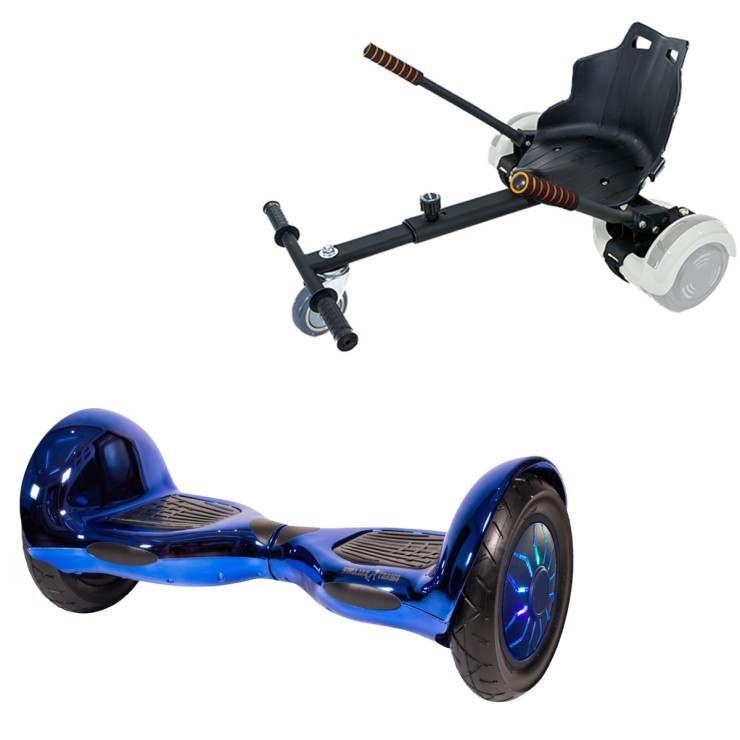 Pakke Hoverboard Standard Go Kart, 10 tommer, Off-Road ElectroBlue PRO, Standard Rækkevidde, og Sort Hoverkart, Smart Balance Segboard