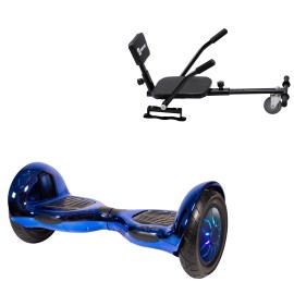 Hoverboard 10 pouces et Comfort Hoverkart Kit, Off-Road ElectroBlue PRO, Standard Autonomie et Hoverkart Comfort Noire, Smart Balance
