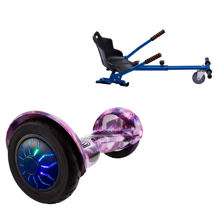 Hoverboard 10 Pouces et Standard Hoverkart Kit, Off-Road Galaxy PRO, Standard Autonomie et Hoverkart Bleu Standard, Smart Balance