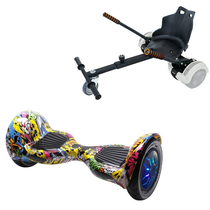Pakke Hoverboard Standard Go Kart, 10 tommer, Off-Road HipHop PRO, Lang Rækkevidde, og Sort Hoverkart, Smart Balance Segboard