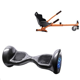 Hoverboard 10 Pouces et Standard Hoverkart Kit, Off-Road Carbon PRO, Standard Autonomie et Hoverkart Orange Standard, Smart Balance