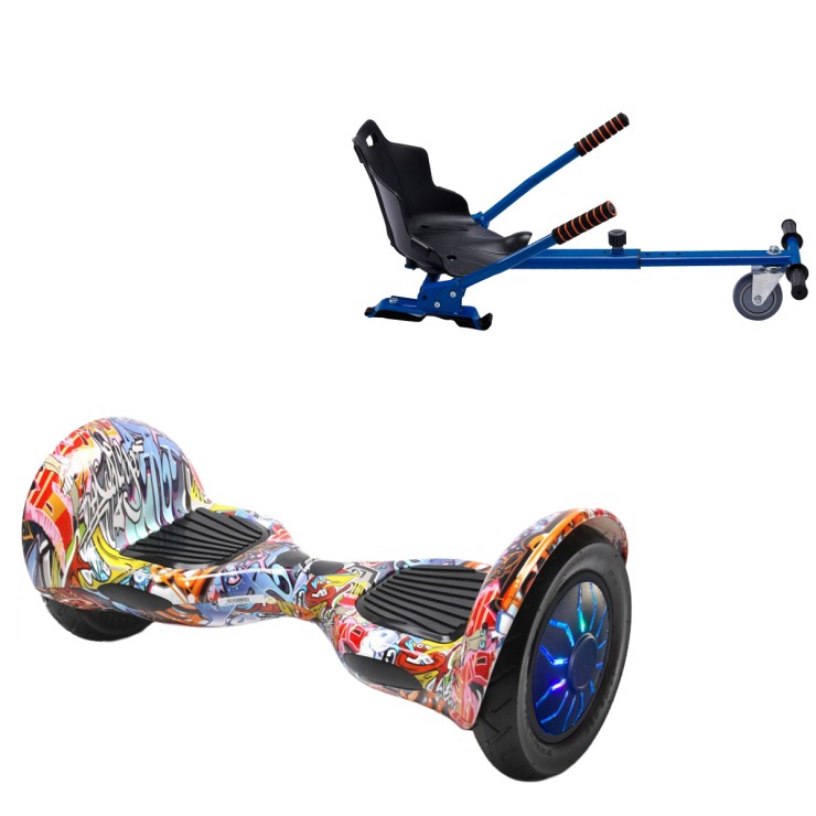 Hoverboard 10 Pouces et Standard Hoverkart Kit, Off-Road HipHop Orange PRO, Standard Autonomie et Hoverkart Bleu Standard, Smart Balance