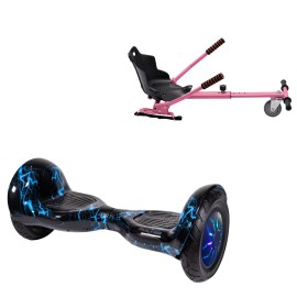 Hoverboard 10 Pouces et Standard Hoverkart Kit, Off-Road Thunderstorm Blue PRO, Standard Autonomie et Hoverkart Rose Standard, Smart Balance