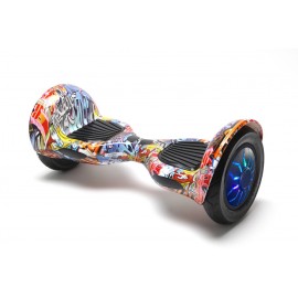 10 tommer Hoverboard, Off-Road HipHop Orange PRO, Standard Rækkevidde, Smart Balance