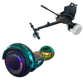 6.5 inch Hoverboard with Standard Hoverkart, Regular California PRO, Extended Range and Black Ergonomic Seat, Smart Balance