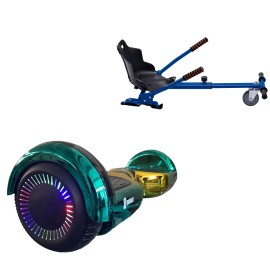 Hoverboard 6.5 Pouces et Standard Hoverkart Kit, Regular California PRO, Grande Autonomie et Hoverkart Bleu Standard, Smart Balance
