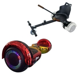 6.5 inch Hoverboard with Standard Hoverkart, Regular Sunset PRO, Standard Range and Black Ergonomic Seat, Smart Balance