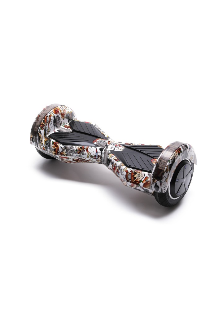 Hoverboard Original Smart Balance Transformers Tattoo, 6.5 Pouces, Deux Moteurs 36V, 700Watts, Bluetooth, Lumieres LED 