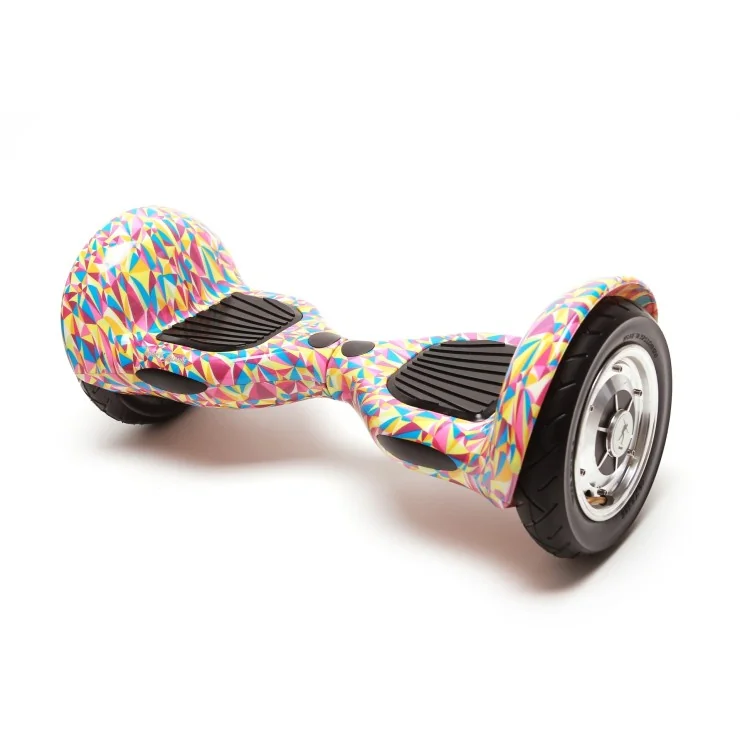 Hoverboard originale Smart Balance, OffRoad Abstract, 10 Pollici, Doppio Motore 36V, 700Wat, Altoparlanti Bluetooth, Luci LED