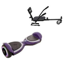 Hoverboard 6.5 Pouces et Hoverkart Confort, Jetson Prism Purple PLUS, Autonomie Standard et Hoverkart Confort Noir, Smart Balance