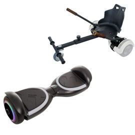 6.5 inch Hoverboard with Standard Hoverkart, Jetson Prism Black PLUS, Standard Range, and Black Ergonomic Seat, Smart Balance