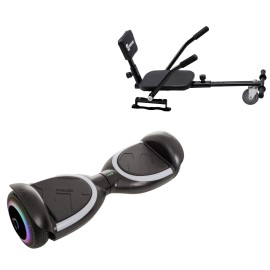 Hoverboard 6.5 Pouces et Hoverkart Confort, Jetson Prism Black PLUS, Autonomie Standard et Hoverkart Confort Noir, Smart Balance