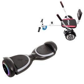 Hoverboard 6.5 Pouces et Hoverkart Confort, Jetson Prism Black PLUS, Autonomie Standard et Hoverkart Confort Blanc, Smart Balance