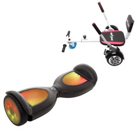 Hoverboard 6.5 Pouces et Hoverkart Confort, Jetson Prism Black PRO, Autonomie Standard et Hoverkart Confort Blanc, Smart Balance