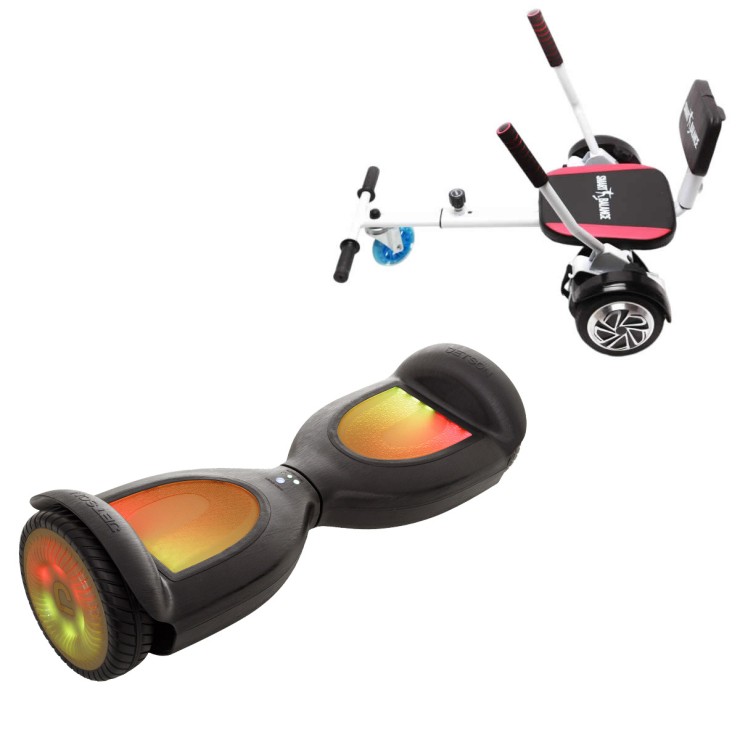 Hoverboard 6.5 Pouces et Hoverkart Confort, Jetson Prism Black PRO, Autonomie Standard et Hoverkart Confort Blanc, Smart Balance