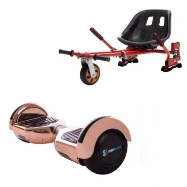Hoverboard Go-Kart Pack, Smart Balance Regular Iron Special, 6.5 Tommer, dubbele motoren 36V, 700 Wat, Bluetooth-luidsprekers,