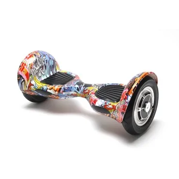 10 inch Hoverboard, 15 km/h, UL2272 Certified, Bluetooth, LED Lighting, 700W Power, 4Ah Battery, Smart Balance, OffRoad HipHop Orange