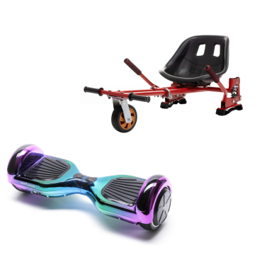 Hoverboard Paket Go-Kart, Smart Balance Regular Dakota, 6.5 Zoll, Doppelmotoren 36V, 700 Watt, Bluetooth-Lautsprecher, LED-Leuch