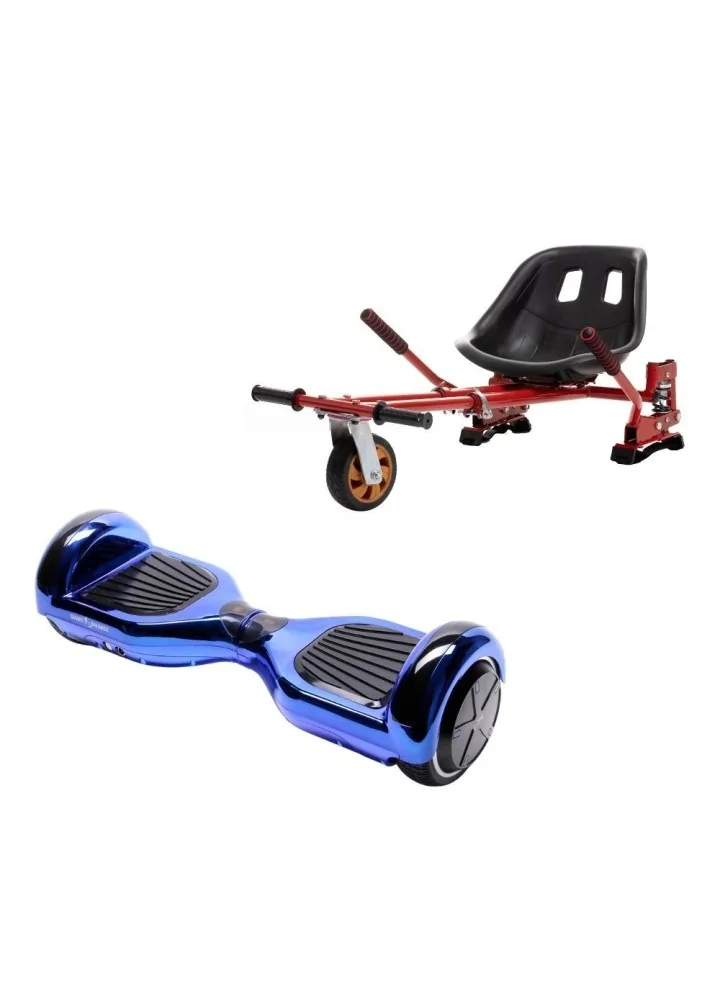 ELEKGO Hoverboard 6,5 Zoll mit Go-Kart, LED-Licht, selbstausgleichender  Roller mit Bluetooth-Lautsprecher und Kart für Kinder : : Sport &  Freizeit