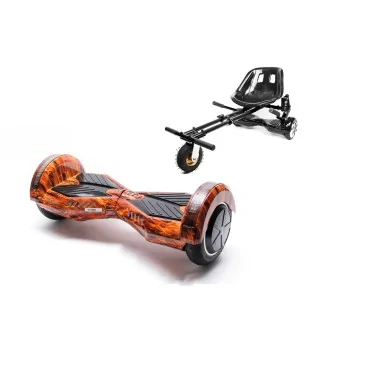 Pacchetto Hoverboard Go-Kart, Smart Balance Transformers Flame, 6.5 Pollici, Doppio Motore 36V, 700Wat, Altoparlanti Bluetooth,