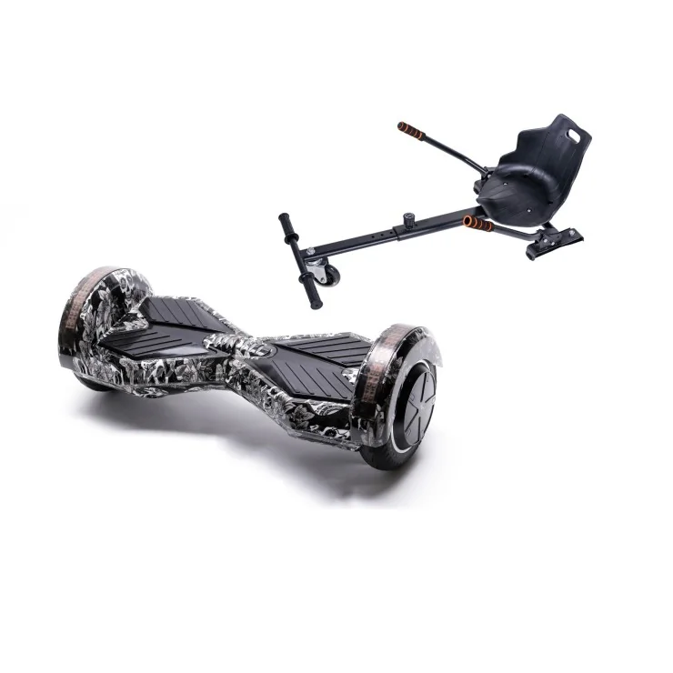 6.5 inch Hoverboard met Standaard Hoverkart, Transformers SkullHead, Verlengde Afstand en Zwarte Hoverkart, Smart Balance